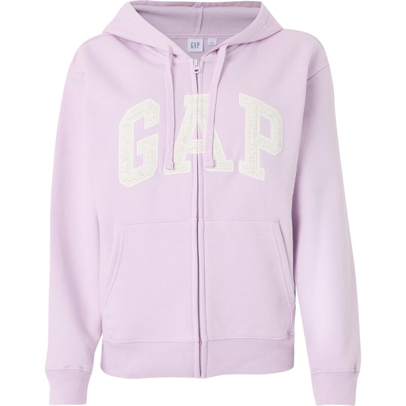 GAP Tepláková bunda HERITAGE sivá melírovaná / slivková 68213391