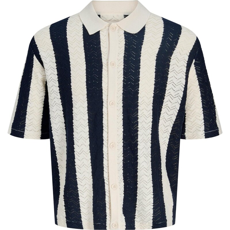 JACK & JONES Košeľa JORTYLER krémová / tmavomodrá 68213432