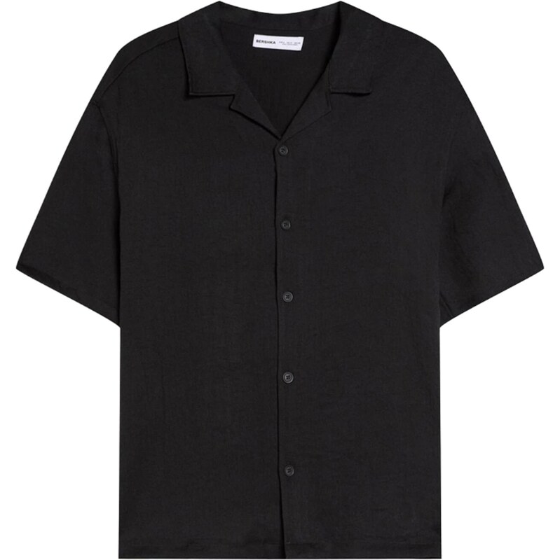 Bershka Košeľa čierna 68213354