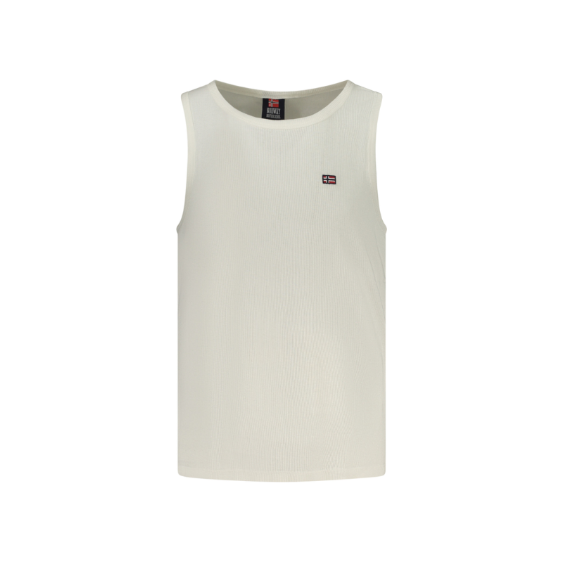 Športové Pánske Tielko s ricamom a logom NORWAY 1963 Biele 68211679