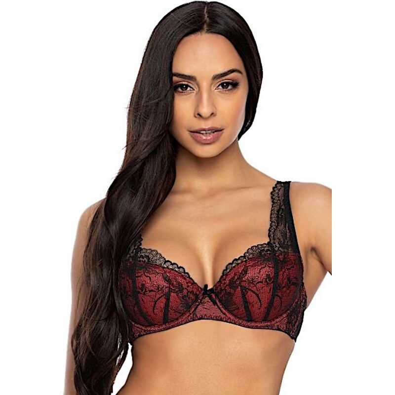 MAT Dámska podprsenka 3530/22 czarno-czerwony 66564253