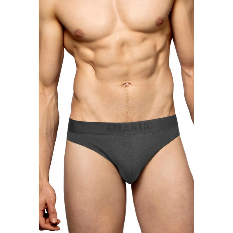 Atlantic Pánske slipy 2 pack 016 graphite 58325639