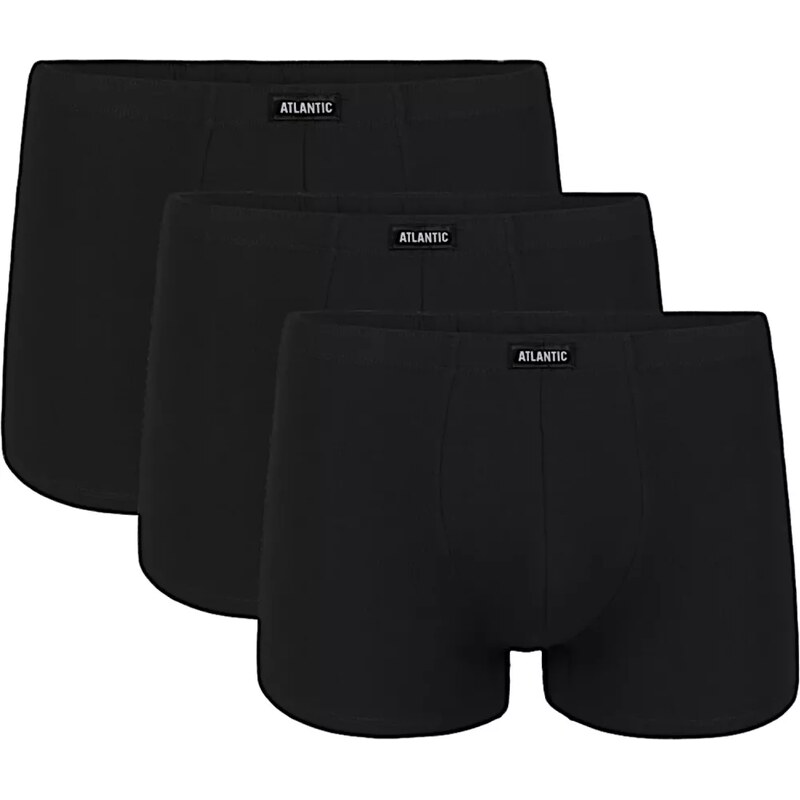 Atlantic Pánske boxerky 3 pack 007 black 58325667