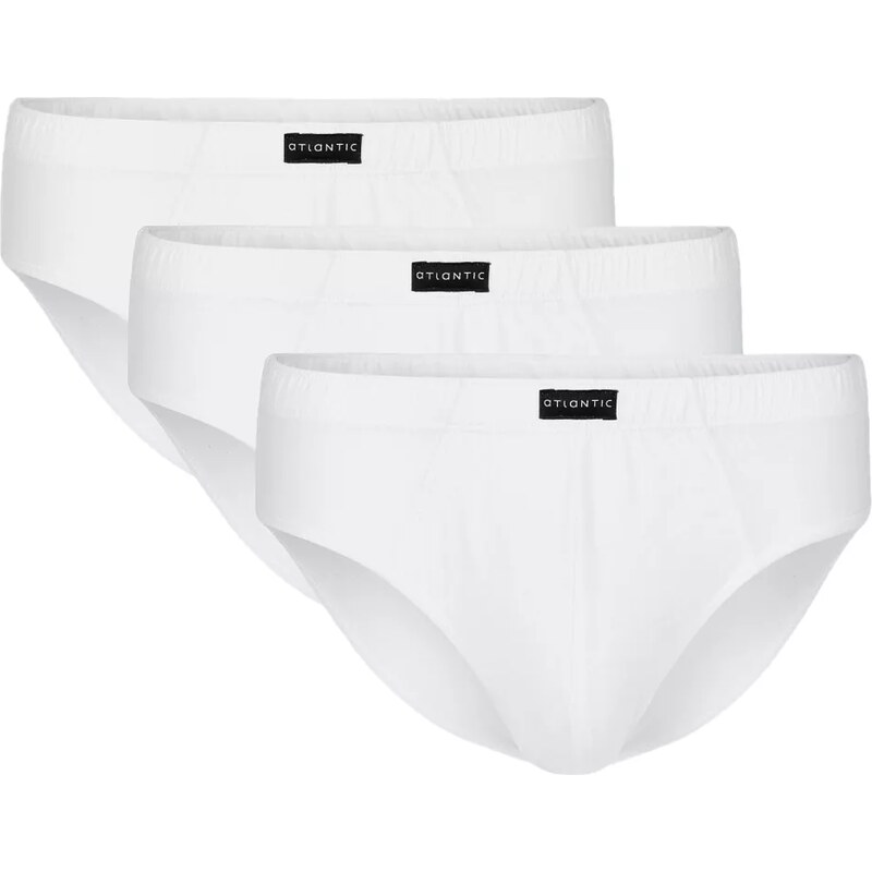 Atlantic Pánske slipy 3 pack 006 white 58325685
