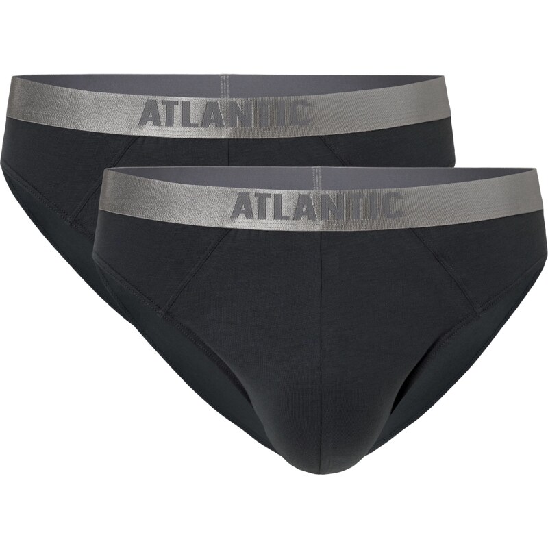Atlantic Pánske slipy 2 pack 013 grey 62040732