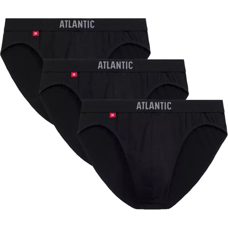 Atlantic Pánske slipy 3 pack 094 black 64980510