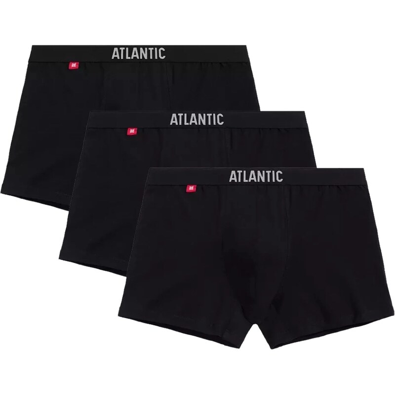 Atlantic Pánske boxerky 3 pack 011 black 64980512