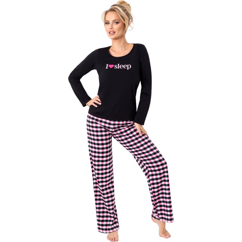 Donna Dámske pyžamo Sleep long black 65829059