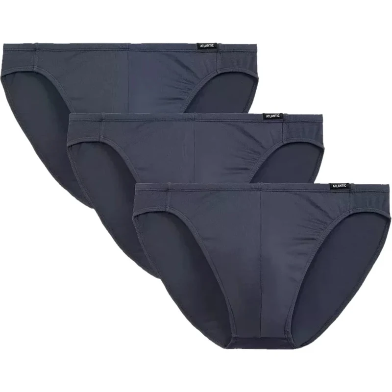Atlantic Pánske slipy 3 pack 230 graphite 68217698