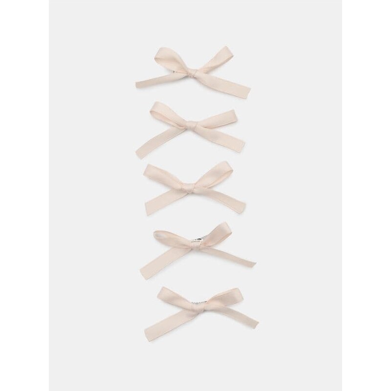 Sinsay - Sponky do vlasov v tvare mašle 5 pack - telová 68217045