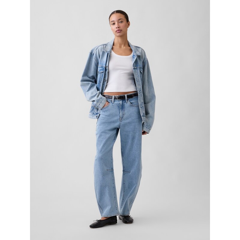 GAP dámske džínsy High Rise Barrel 68296631