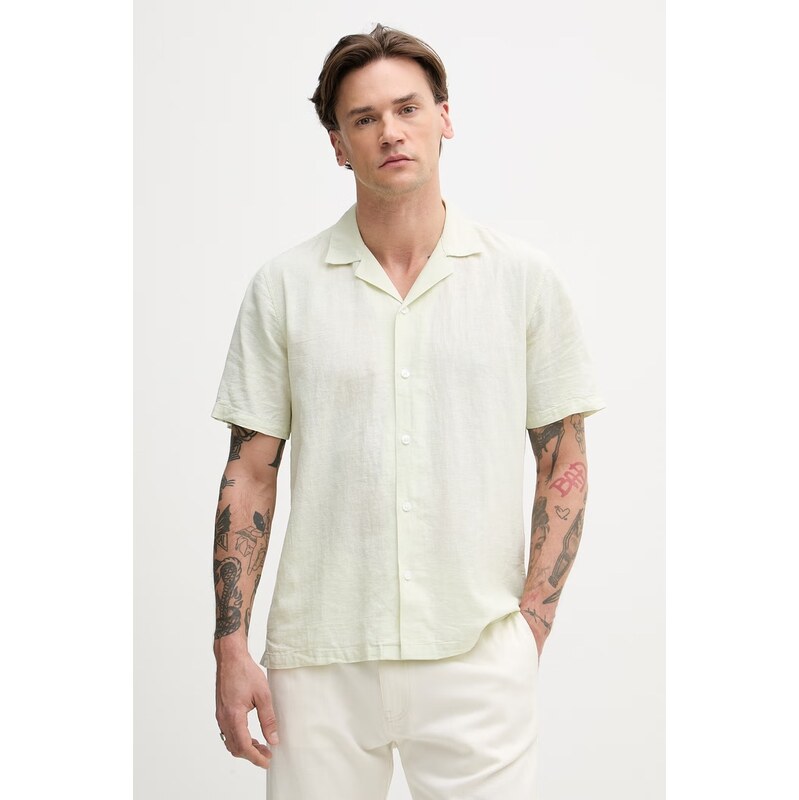 Košeľa s prímesou ľanu Lindbergh 68216632