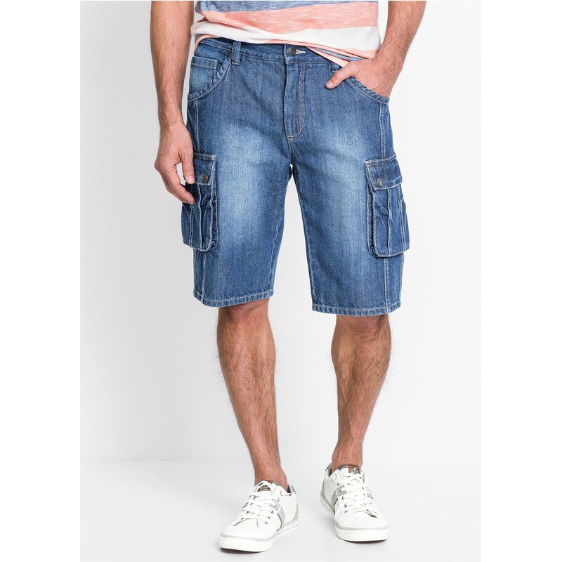 bonprix Kapsáčové džínsové bermudy, Regular Fit, farba modrá 44916527