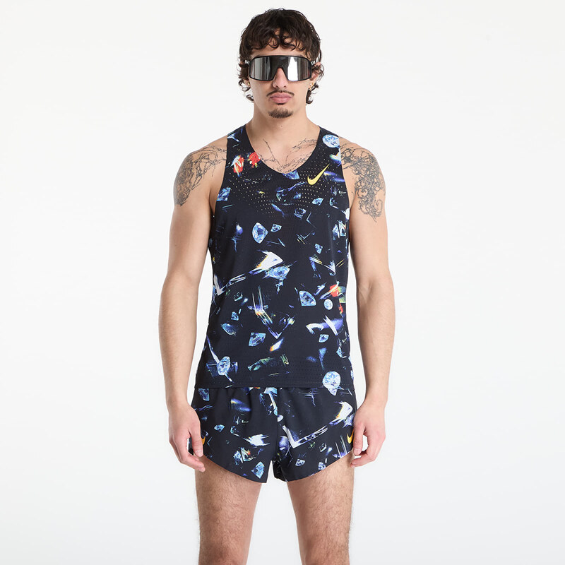 Nike AeroSwift Glam Mens Dri-FIT ADV Running Singlet Black/ Laser 68216917