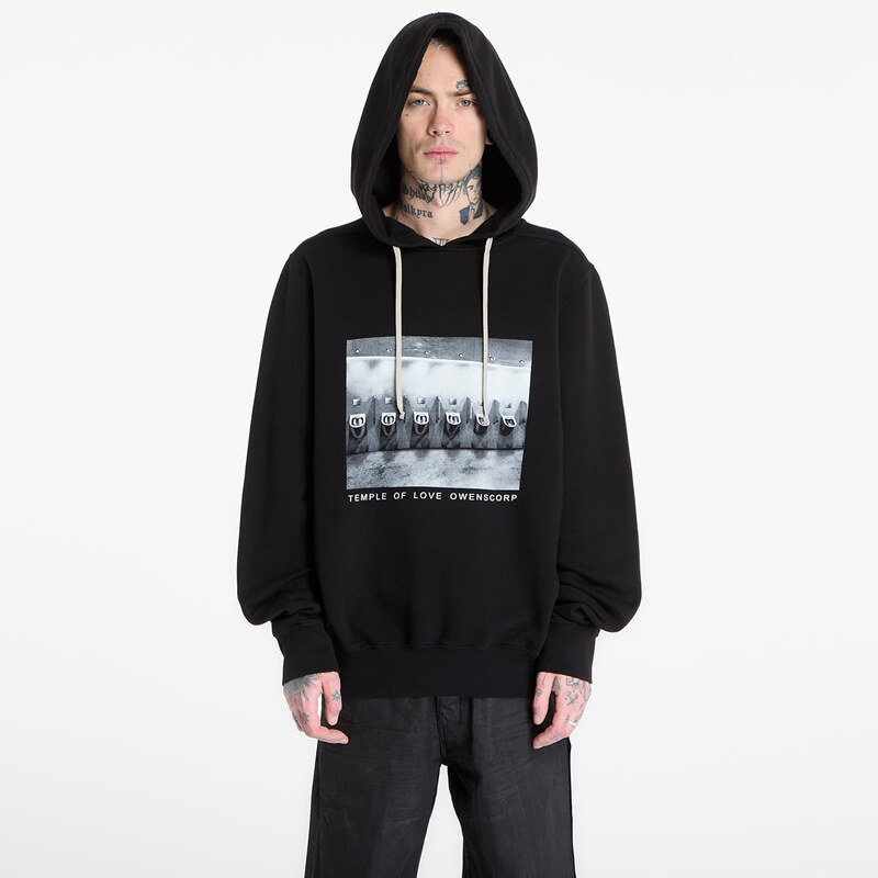 Mikina Rick Owens DRKSHDW Oversized Hoodie Black/ Milk L 68217147