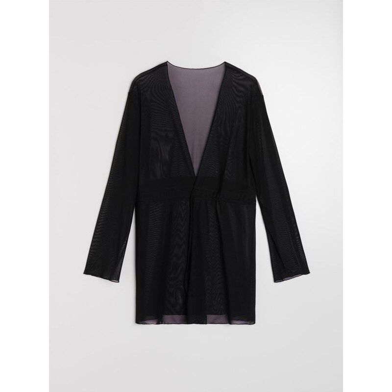 Sinsay - Plážové pončo zo sieťoviny - čierna 68362040