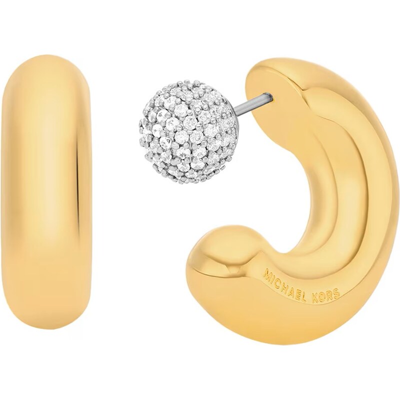 Michael Kors Pozlátené obojstranné náušnice so zirkónmi Premium 68217980