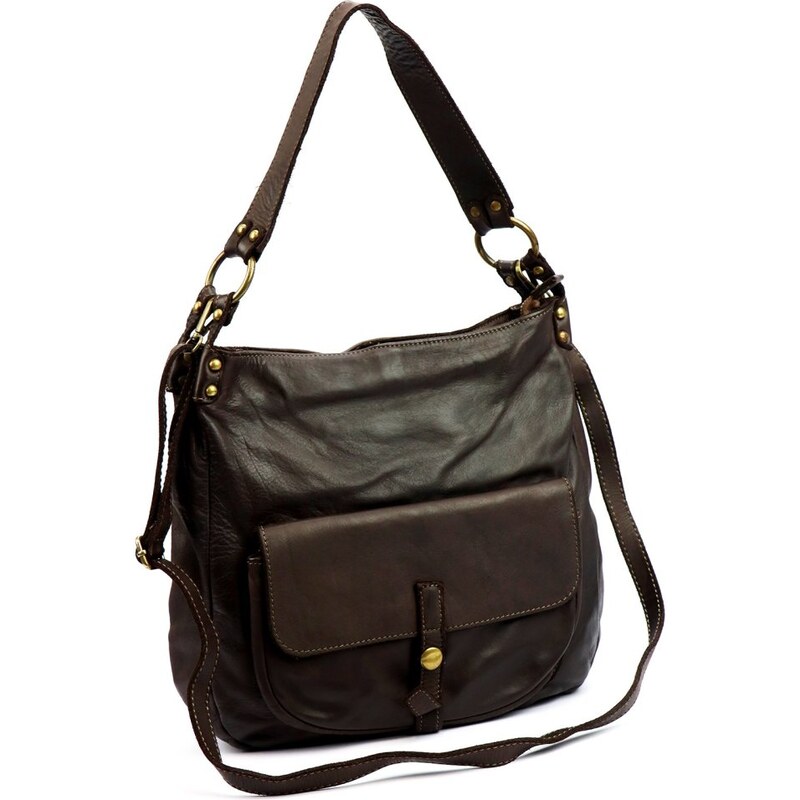 VS Dámská kožená kabelka Alex tm. hnedá 68217132