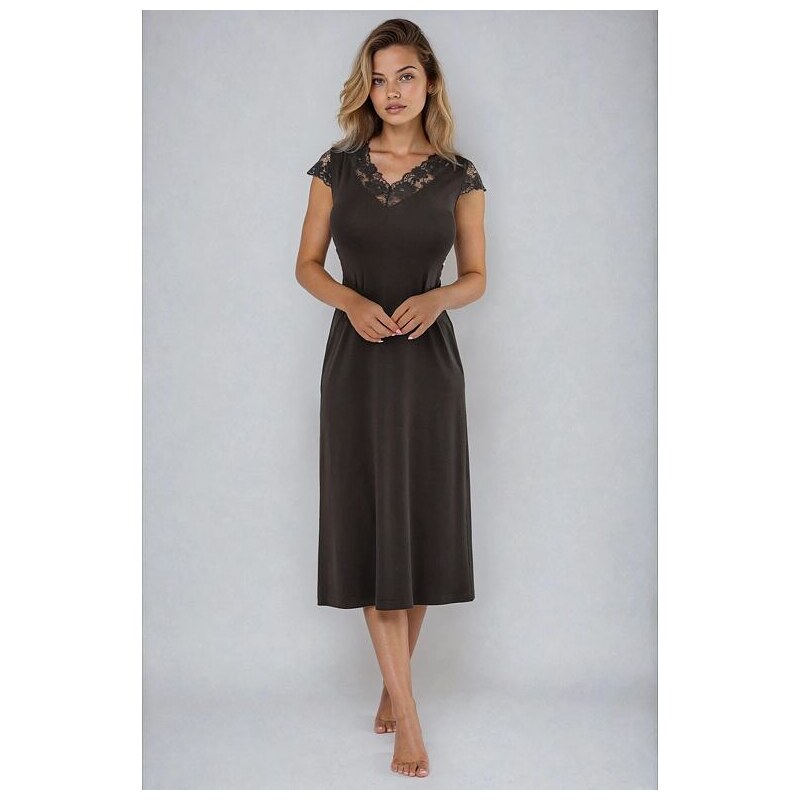 Kalimo Luxusná nočná košieľka Langu čierna dlhá 68217852