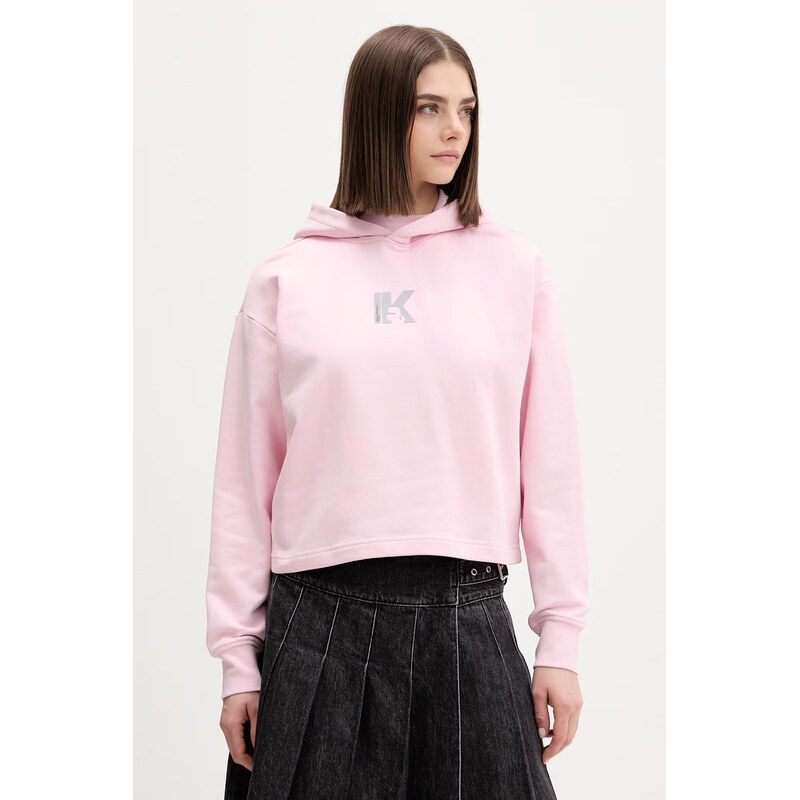 Karl Lagerfeld Jeans mikina s kapucňou dámska bavlnená 67782772