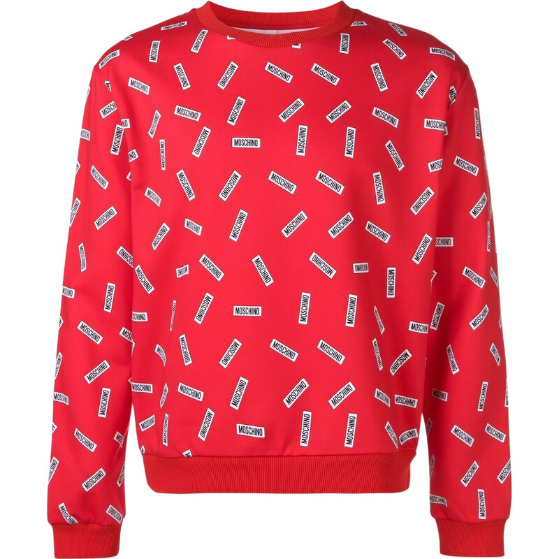 MOSCHINO Underwear Logo Red mikina 67783404