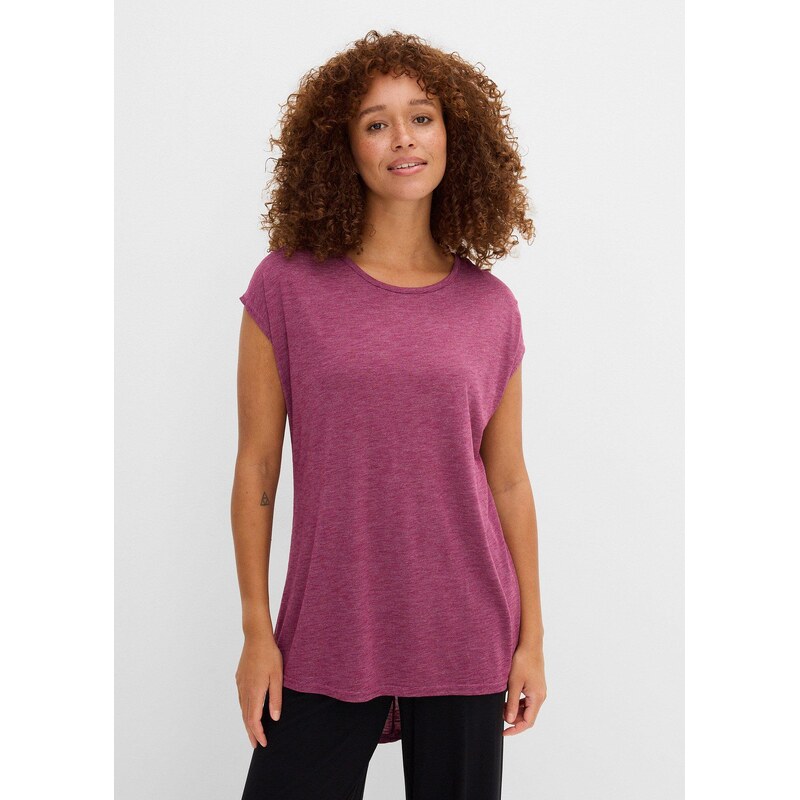 bonprix Dlhé tričko z viskózového materiálu, farba fialová 44732634