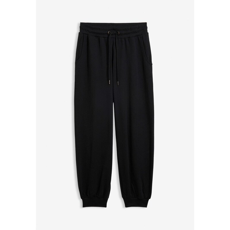 bonprix Tepláky s elastickým pásom, farba čierna 48236609