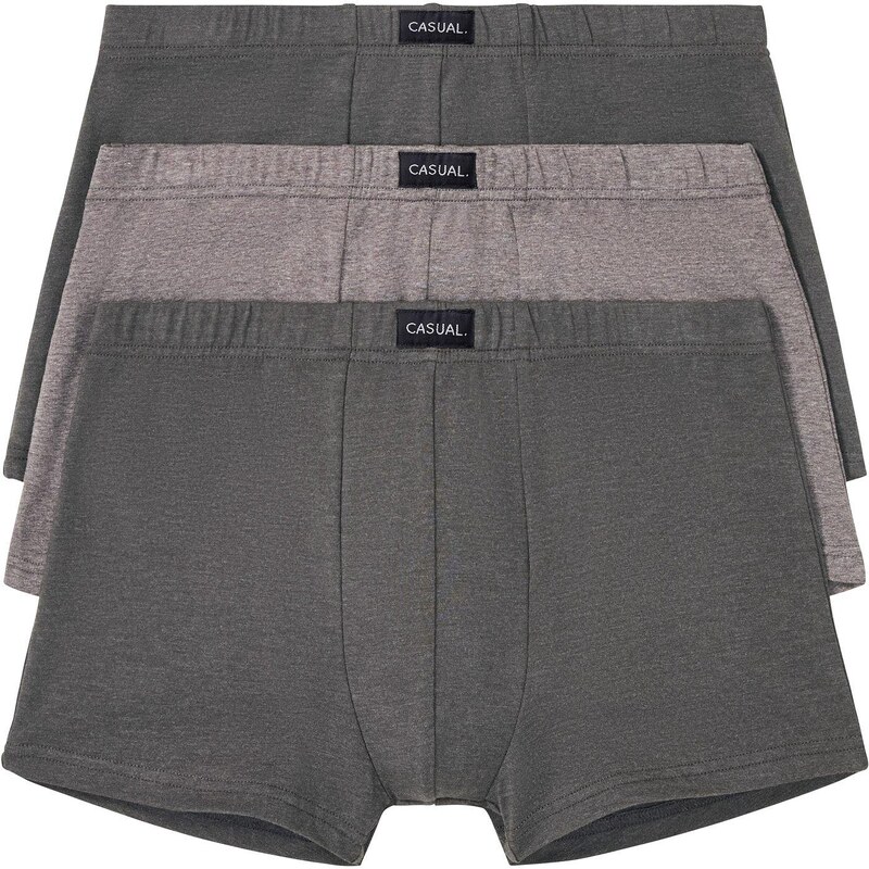 bonprix Boxerky s bavlnou (3 ks), farba šedá 47784412
