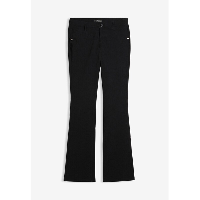 bonprix Bengalínové strečové nohavice rozšírené, farba čierna 48491855