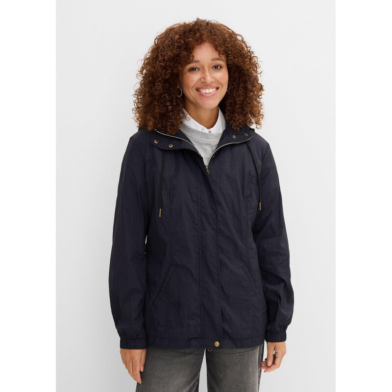 bonprix Ľahká prechodná bunda, farba čierna 44742362