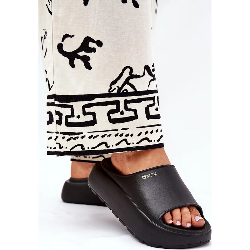 Čierne dámske penové šľapky na platforme Big Star 68223056