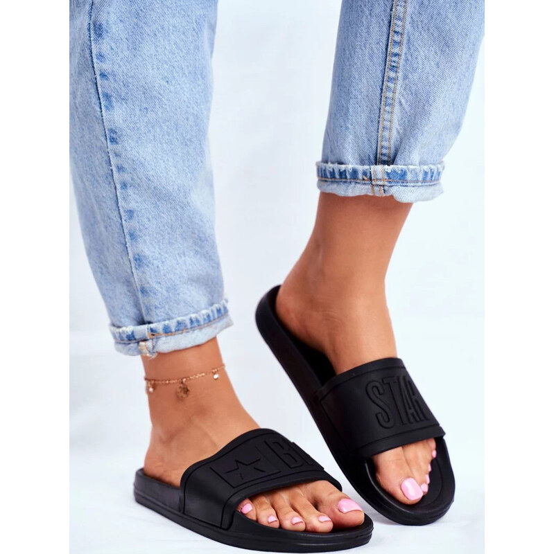 Čierne dámske módne šľapky Big Star 68223058