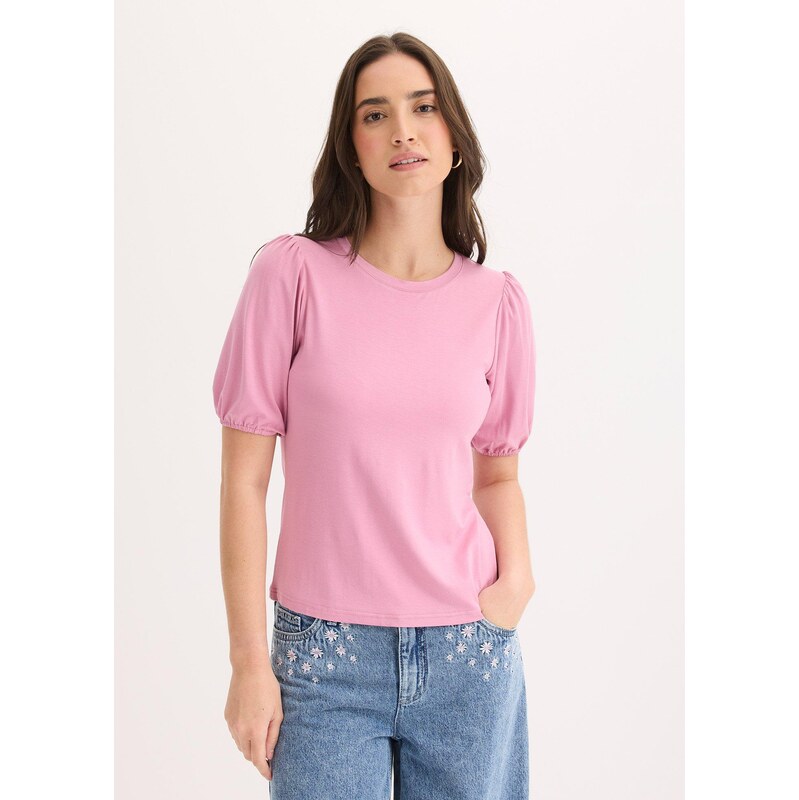 bonprix Tričko z mäkkého viskózového mixu, farba ružová 68219382