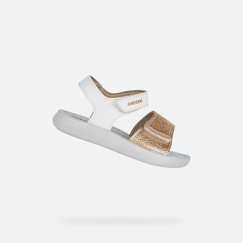 E-shop Biele dievčenské sandále Geox Lightfloppy