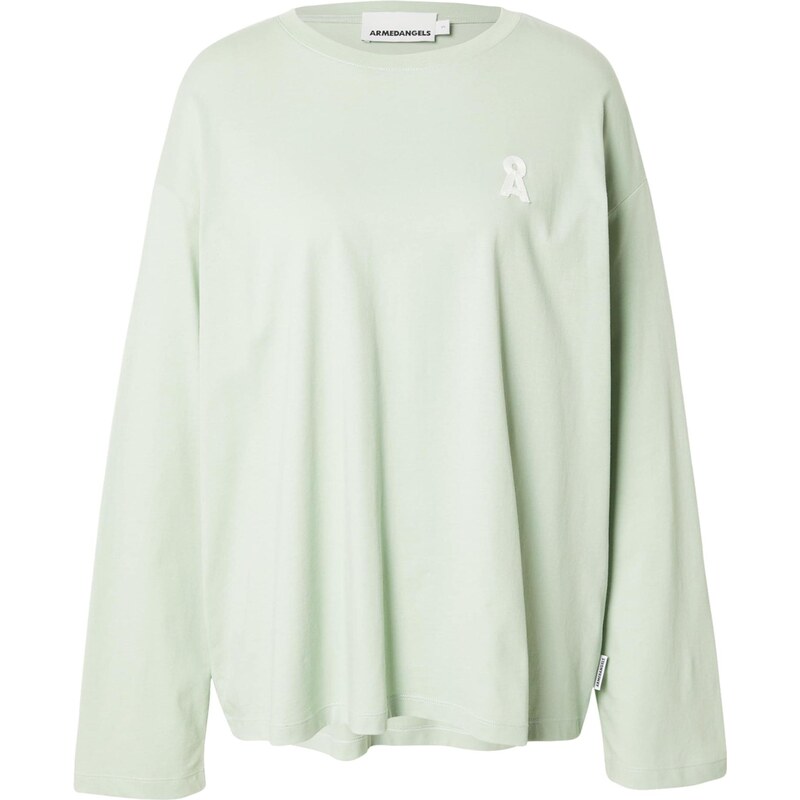 ARMEDANGELS Tričko FIETAA pastelovo zelená / biela 68243157