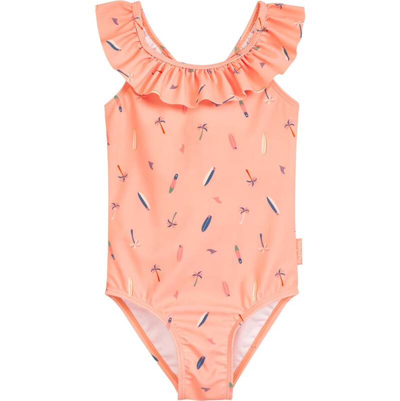 PLAYSHOES Jednodielne plavky Surfbrett Palme béžová / tmavomodrá / 68244188