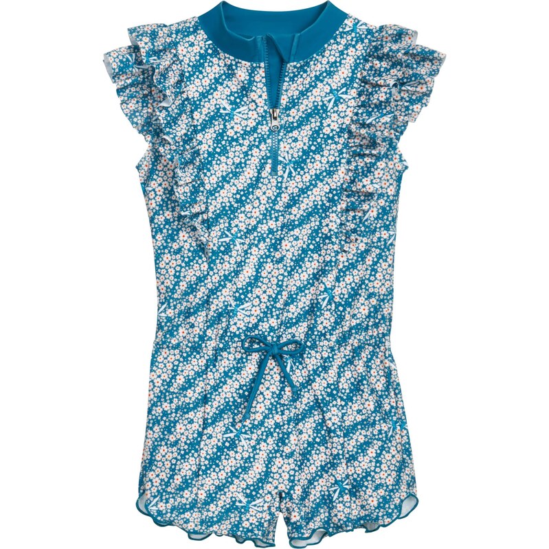 PLAYSHOES Jednodielne plavky petrolejová / oranžová / biela 68244214