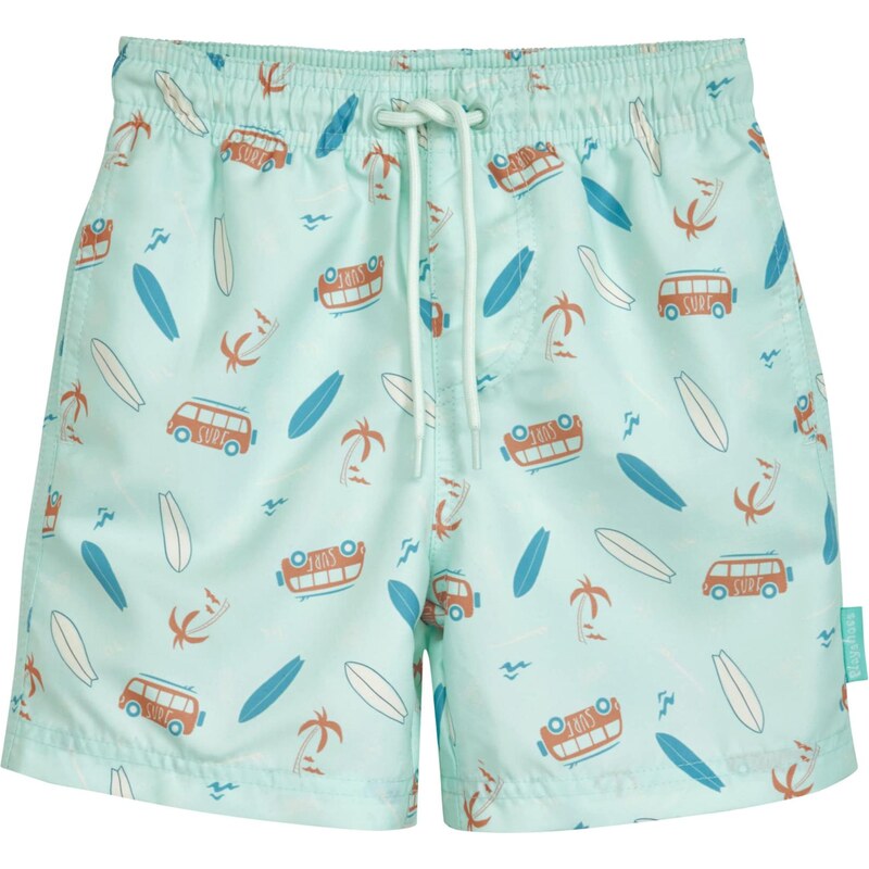 PLAYSHOES Plavecké šortky Surf-Bus hnedá / mätová / biela 68244235