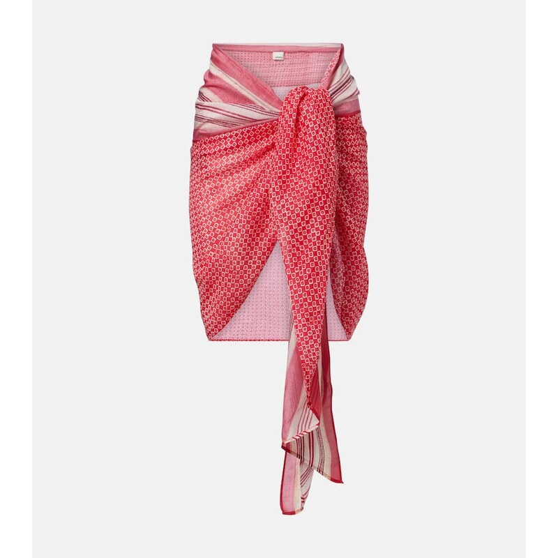 Isabel Marant Printed cotton and silk beach cover-up 68278005