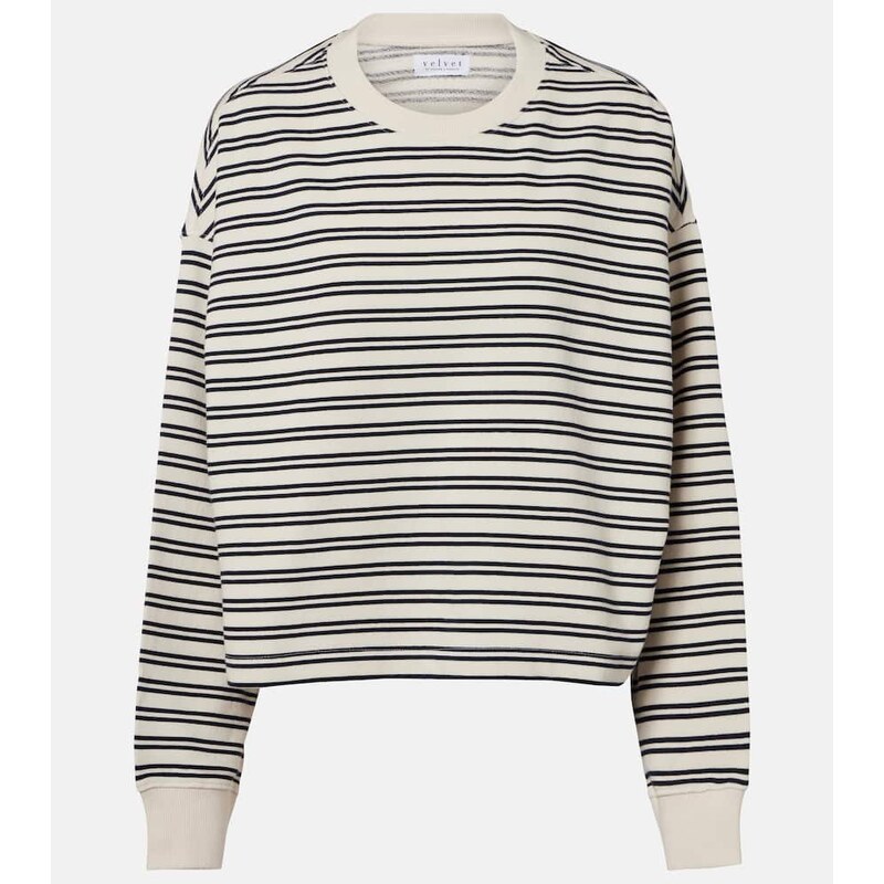 Velvet Isabelle striped cotton jersey sweatshirt 68239672