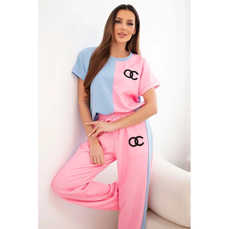 Kesi Włoski Kesi dámsky set s oversized mikinou a širokými nohavicami 68222868