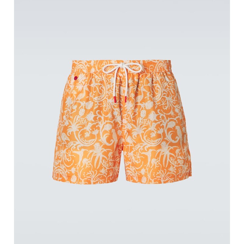 Kiton Printed swim trunks 68241509