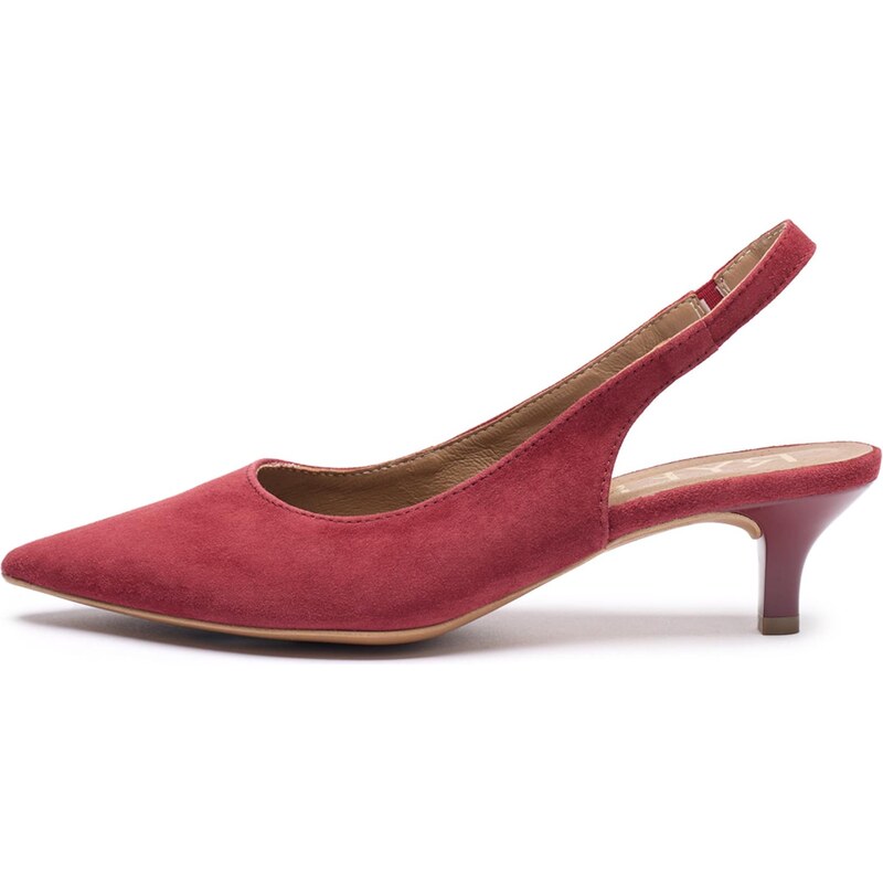 RYŁKO Lodičky s otvorenou pätou bordová 68260654