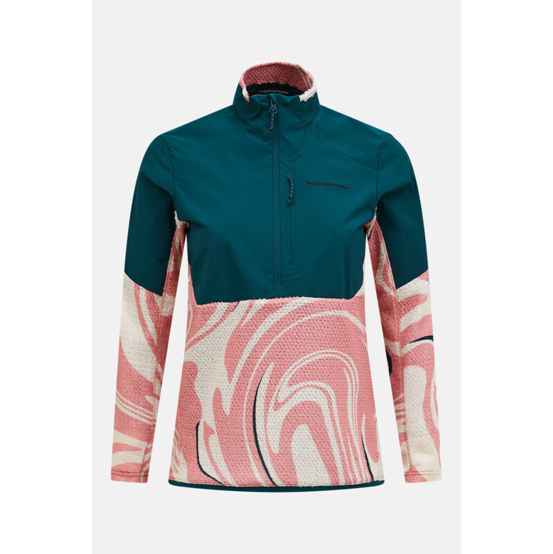 MIKINA PEAK PERFORMANCE FREELIGHT AOP POLARTEC ALPHA HALF ZIP WOMEN 68241637