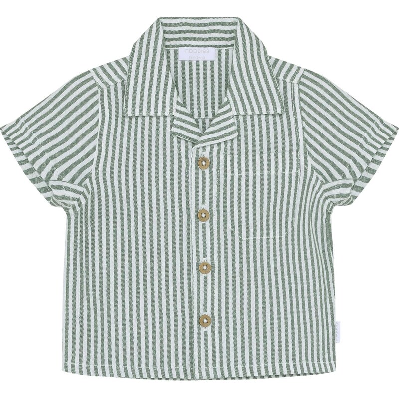 Noppies Košeľa tmavozelená / biela 68260889
