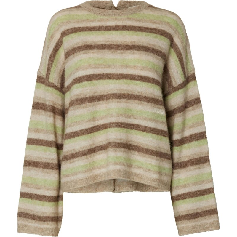 SELECTED Sveter SLFLulu krémová / tmavobéžová / béžová melírovaná / 68294130