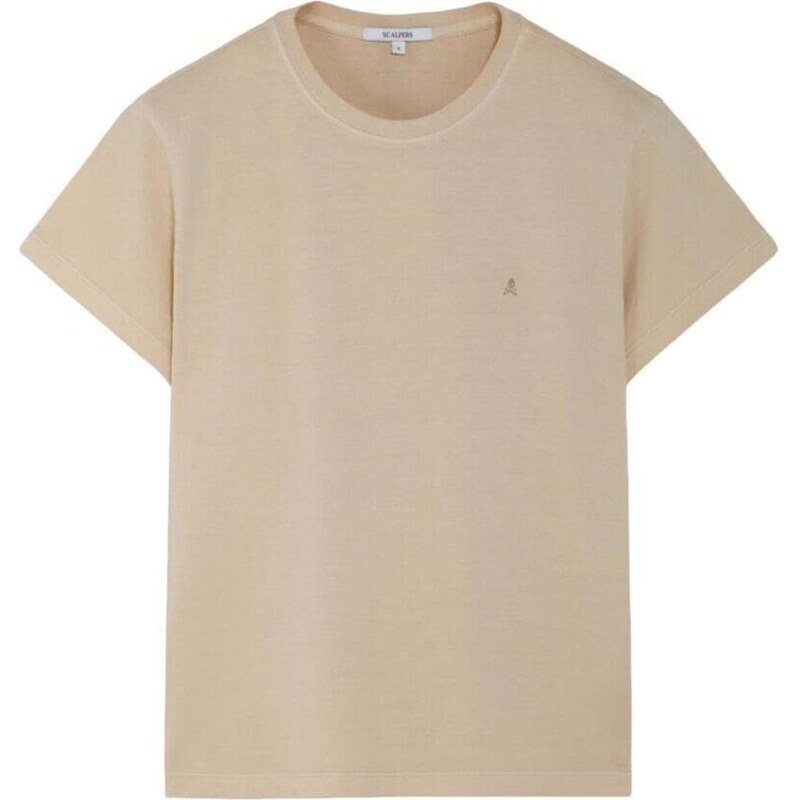 Scalpers Tričko Skull béžová 68261021