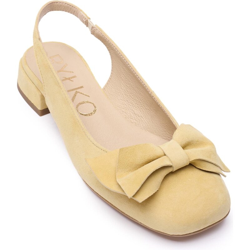 RYŁKO Lodičky s otvorenou pätou žltá 68261070