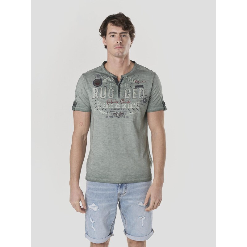 KOROSHI Tričko kaki 68261142