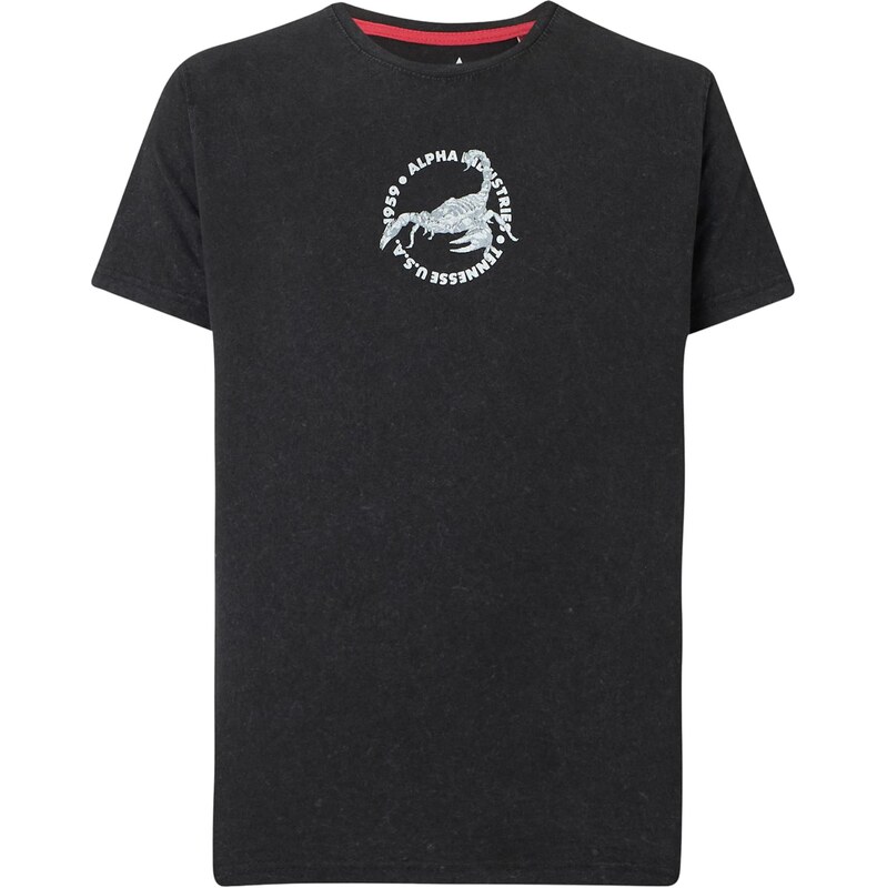 ALPHA INDUSTRIES Tričko Scorpion svetlosivá / čierna / biela 68261215